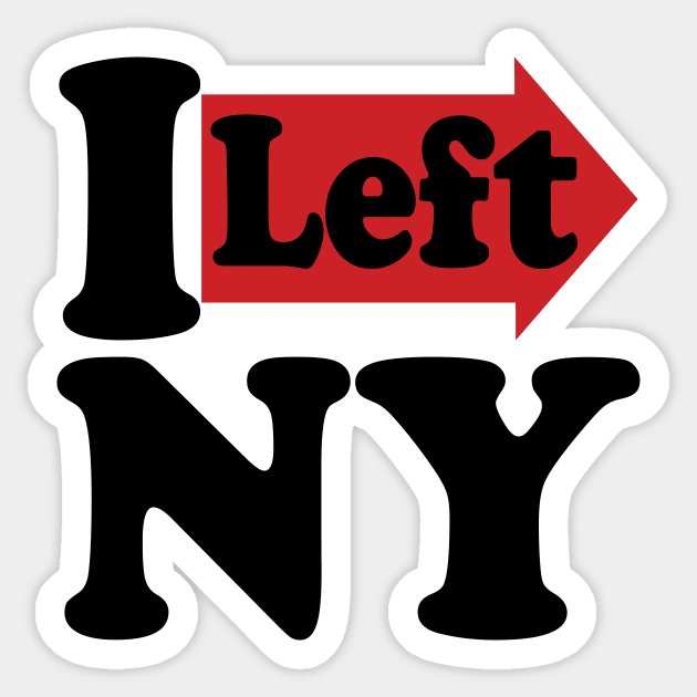 I Left NY Sticker by pelagio